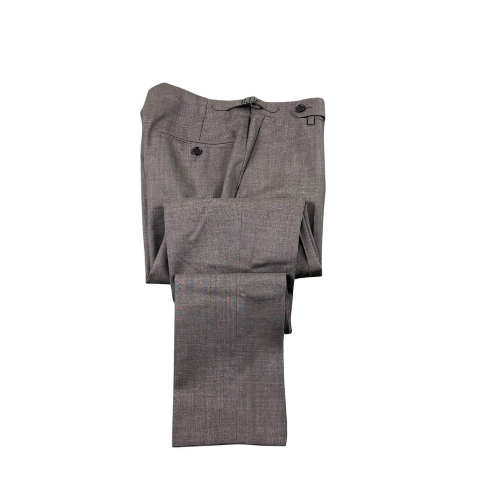 Suit Supply Melange Brown Side Tab Vitale Barberis Wool Trouser Size 26x32 NWT